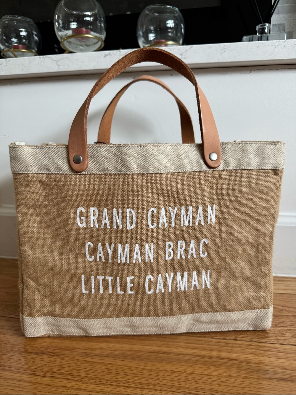 Apolis NWT Cayman Islands Jute Petite Market Bag